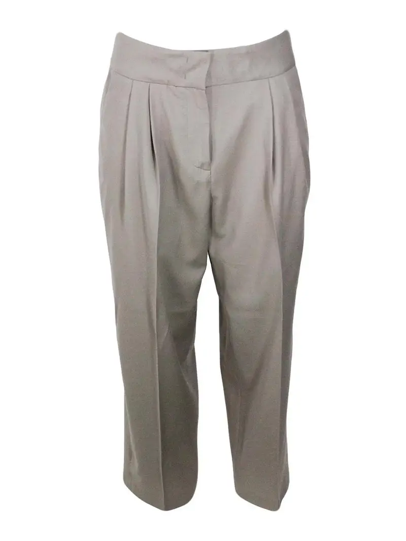 Top in misto seta Marrone