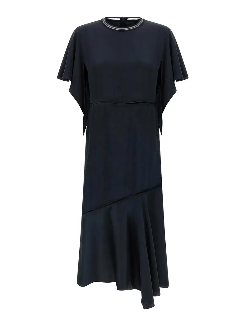 Vestito con volant Blu