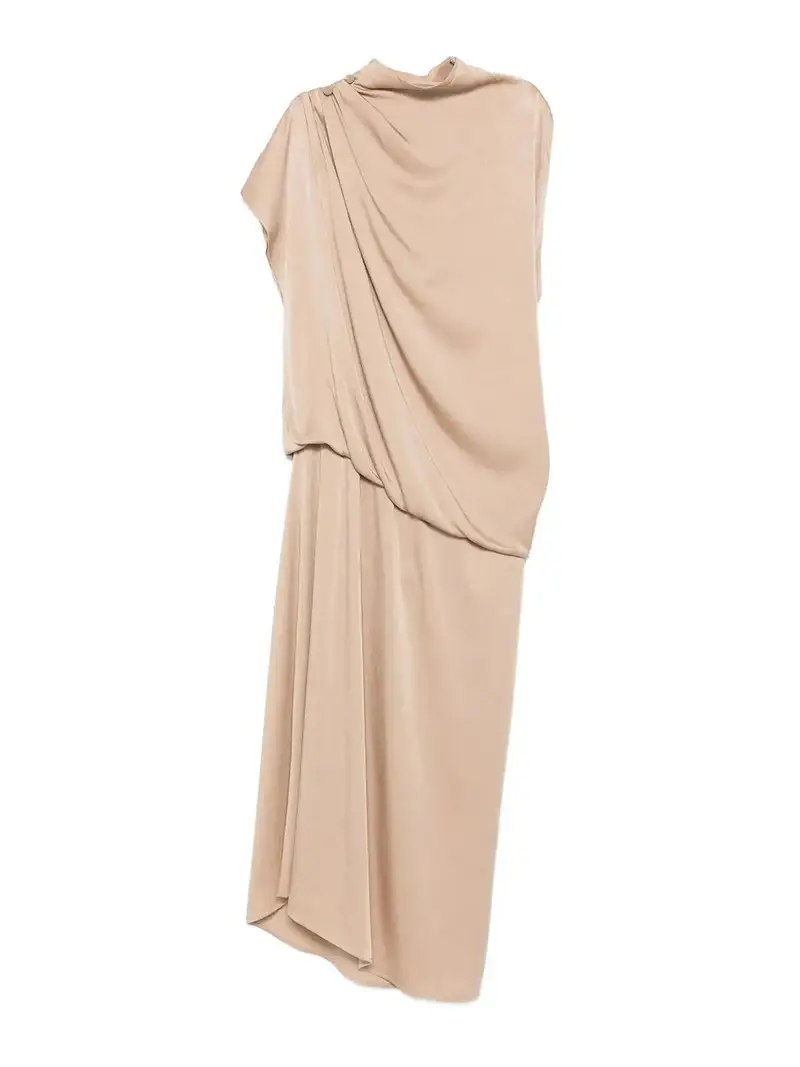Vestito peplo Beige