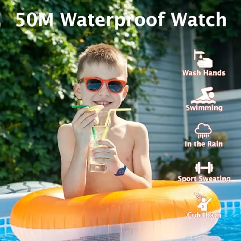 Facasu Orologio Analogico Bambini Ragazzi Ragazze, Orologio al quarzo impermeabile Fino a 50M, Cinturino Morbido Orologio miniatura 3