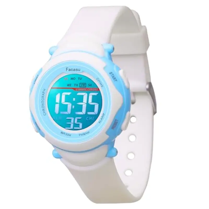 Facasu Orologio Digitale Bambini Bambine, Orologio Ragazzi Ragazze Sportivo per Esterni Impermeabile, Colorato con Luce e Cronometro Sveglia Regalo Bambini Bambine Ragazzi