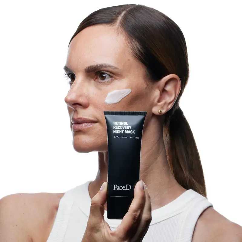 Retinol Maschera Ristrutturante Notturna di Retinolo - Trattamento antietà pelli mature, Crema antirughe, Maschera viso idratante miniatura 3