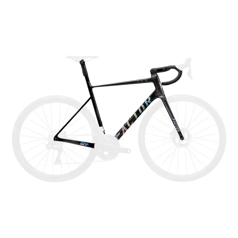 New O2 Vam Nero Chrome - Kit Telaio Bici Da Corsa 54