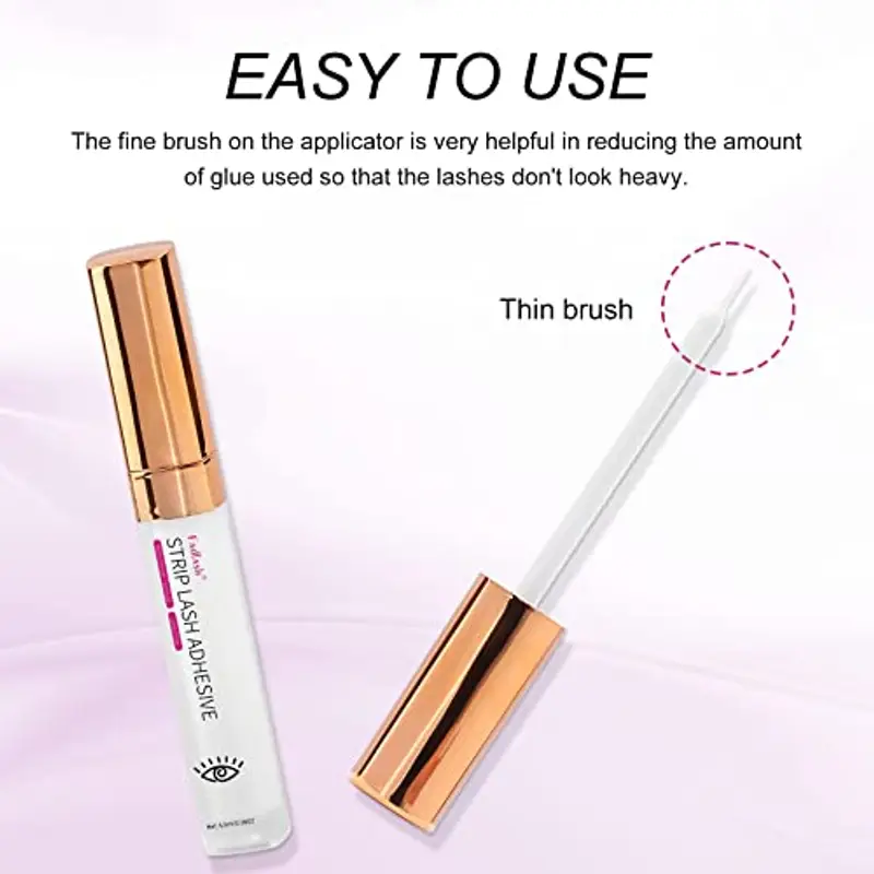 FADLASH Colle à Cils Transparente Pour Les Cils Colle à Cils Super Forte Pour Les Yeux Sensibles Colle à Cils Imperméable Colle à Cils Blanche Sans Latex Adhésif Pour Les Cils 5.5ml miniatura 3