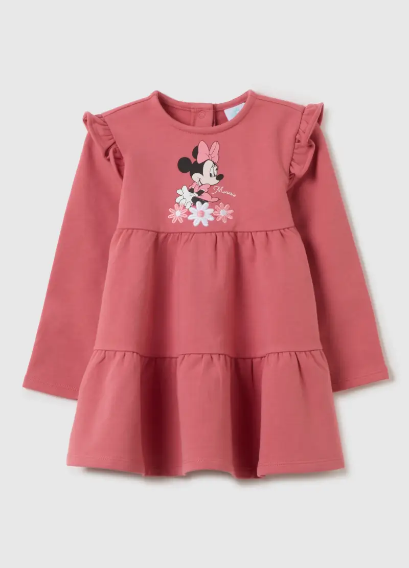 Abito Da Bambina In Misto Cotone Elasticizzato Rosa, Rosa