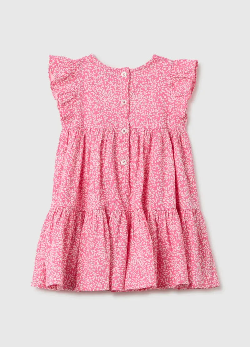 Abito Da Bambina In Misto Cotone Rosa Regular Fit, Rosa miniatura 2