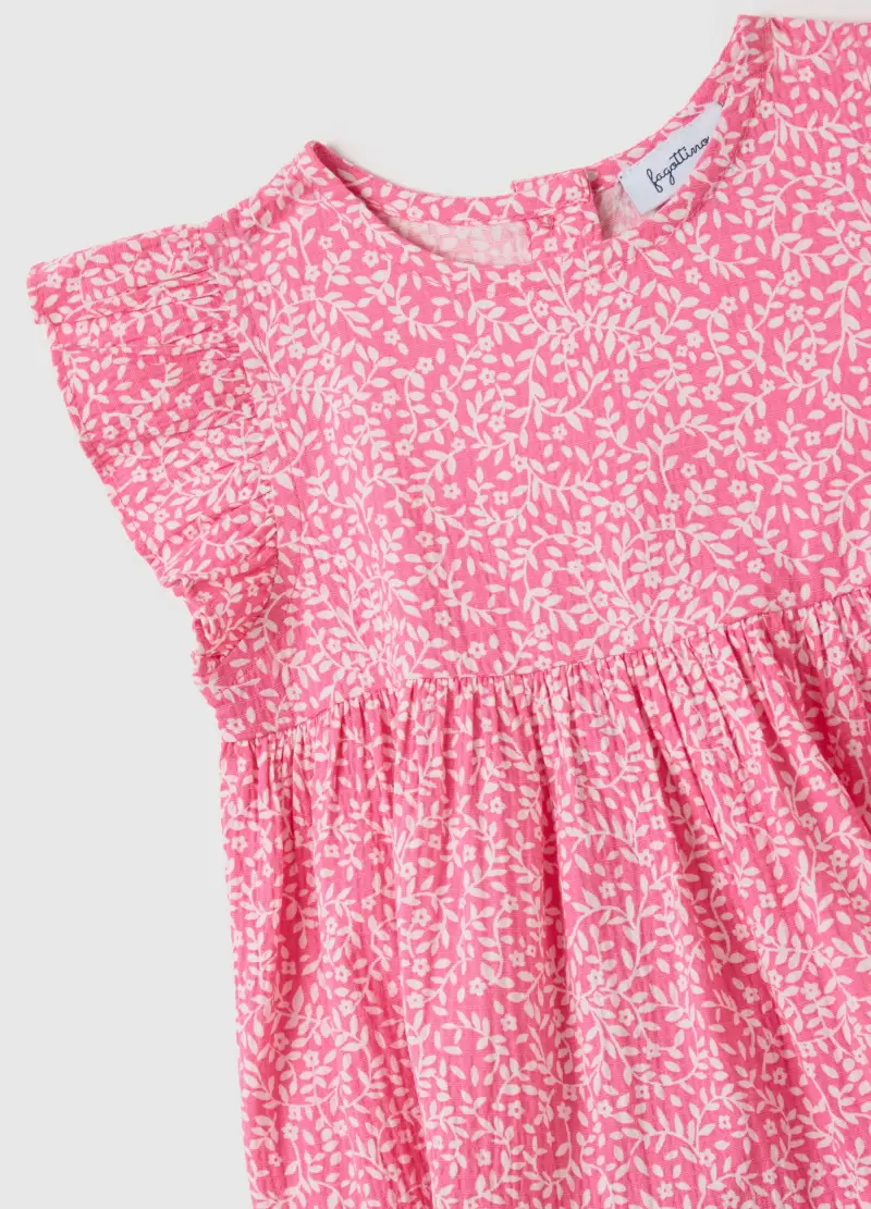 Abito Da Bambina In Misto Cotone Rosa Regular Fit, Rosa miniatura 3