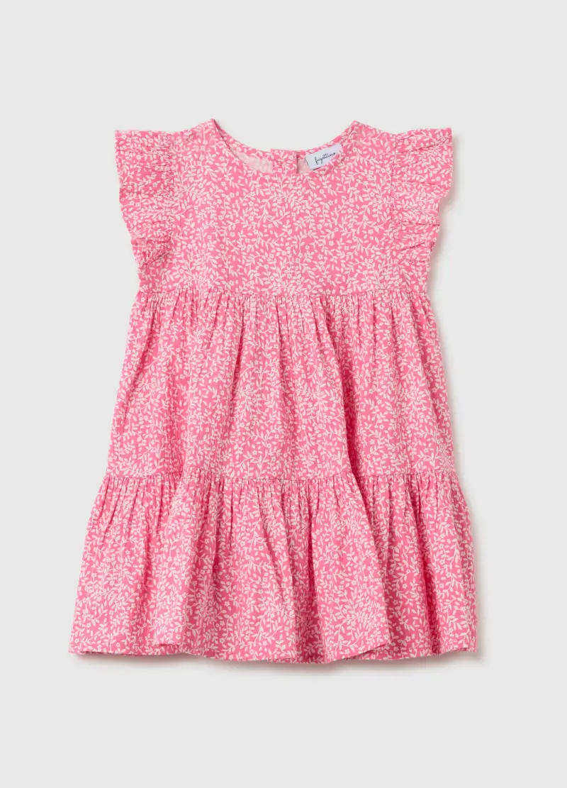 Abito Da Bambina In Misto Cotone Rosa Regular Fit, Rosa