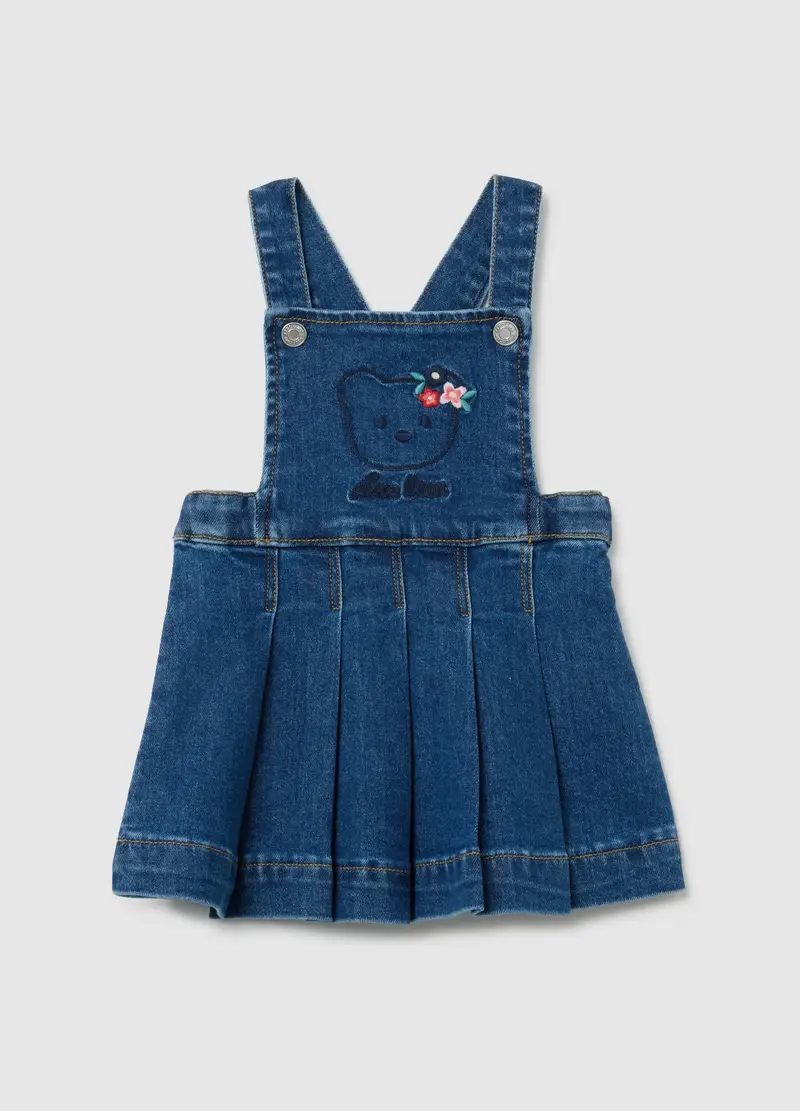 FAGOTTINO, Abito Da Neonata In Denim Elasticizzato Blu Regular Fit, Bambina, Denim, Taglia: 12-18