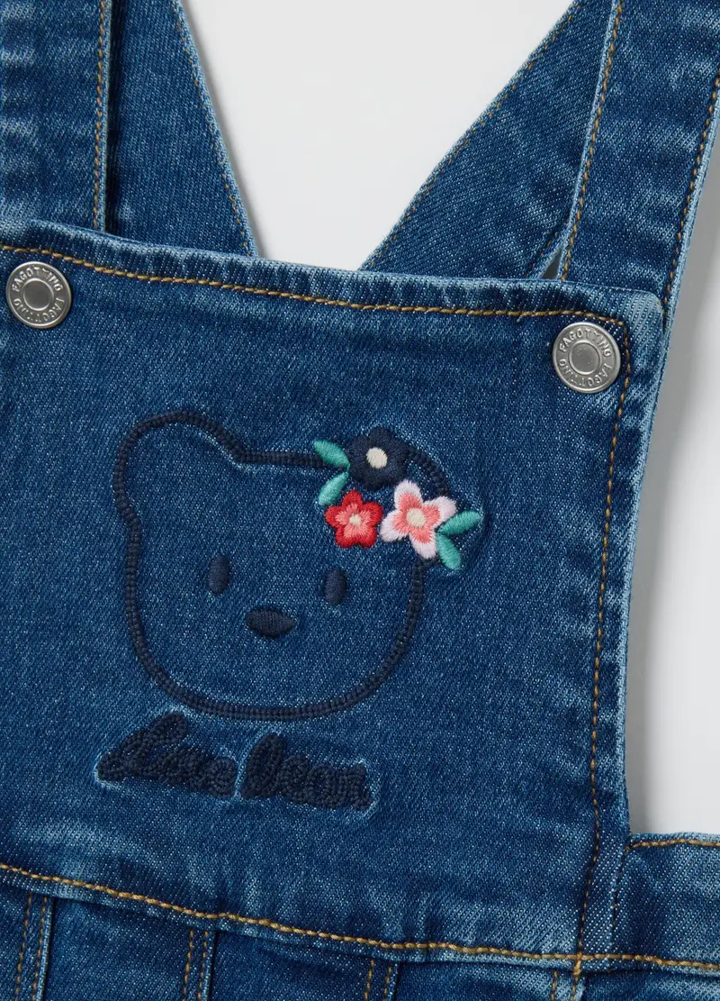 FAGOTTINO, Abito Da Neonata In Denim Elasticizzato Blu Regular Fit, Bambina, Denim, Taglia: 12-18 miniatura 2