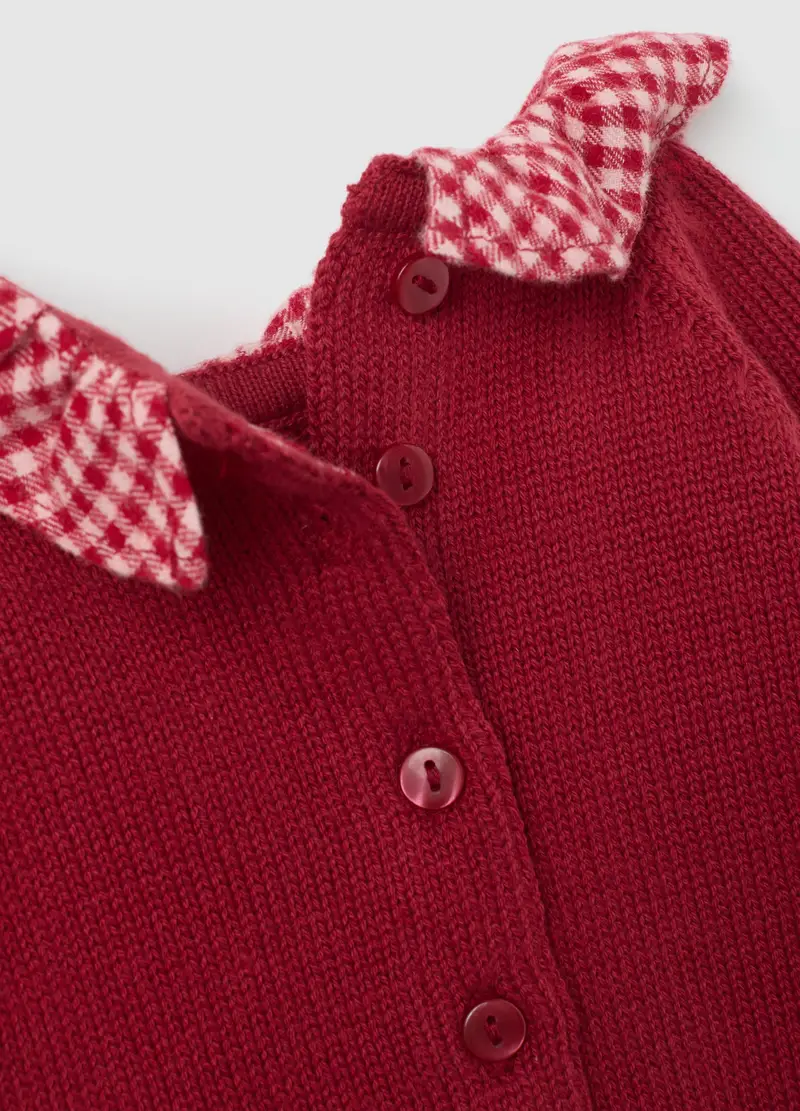 FAGOTTINO, Abito Da Neonata In Puro Cotone Rosso Regular Fit, Rosso, Taglia: 1-3 miniatura 2