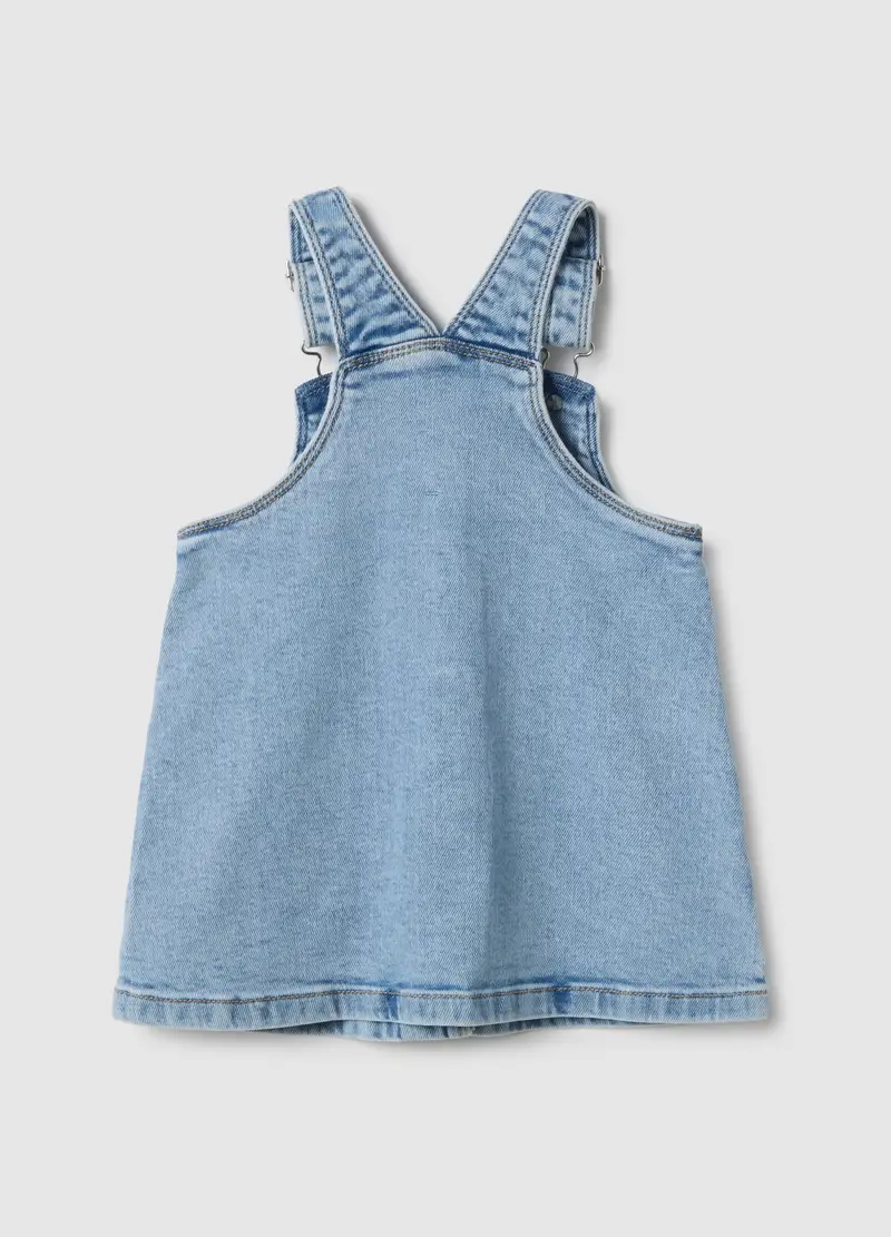 Abito In Denim Elasticizzato Blu Regular Fit Per Bimba, Bambina, Denim miniatura 2