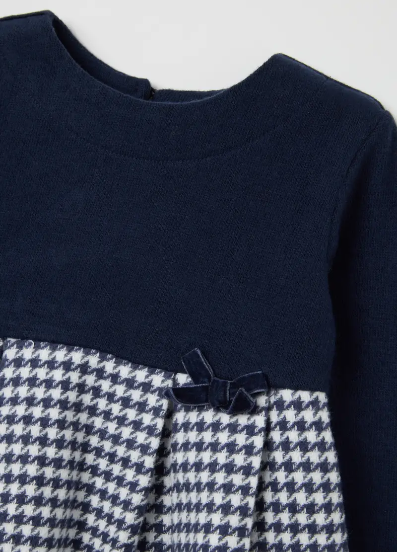 Abito Multicolor A Quadri Da Bimba In Cotone Elasticizzato Wide Fit, Bambina, Multicolor miniatura 3