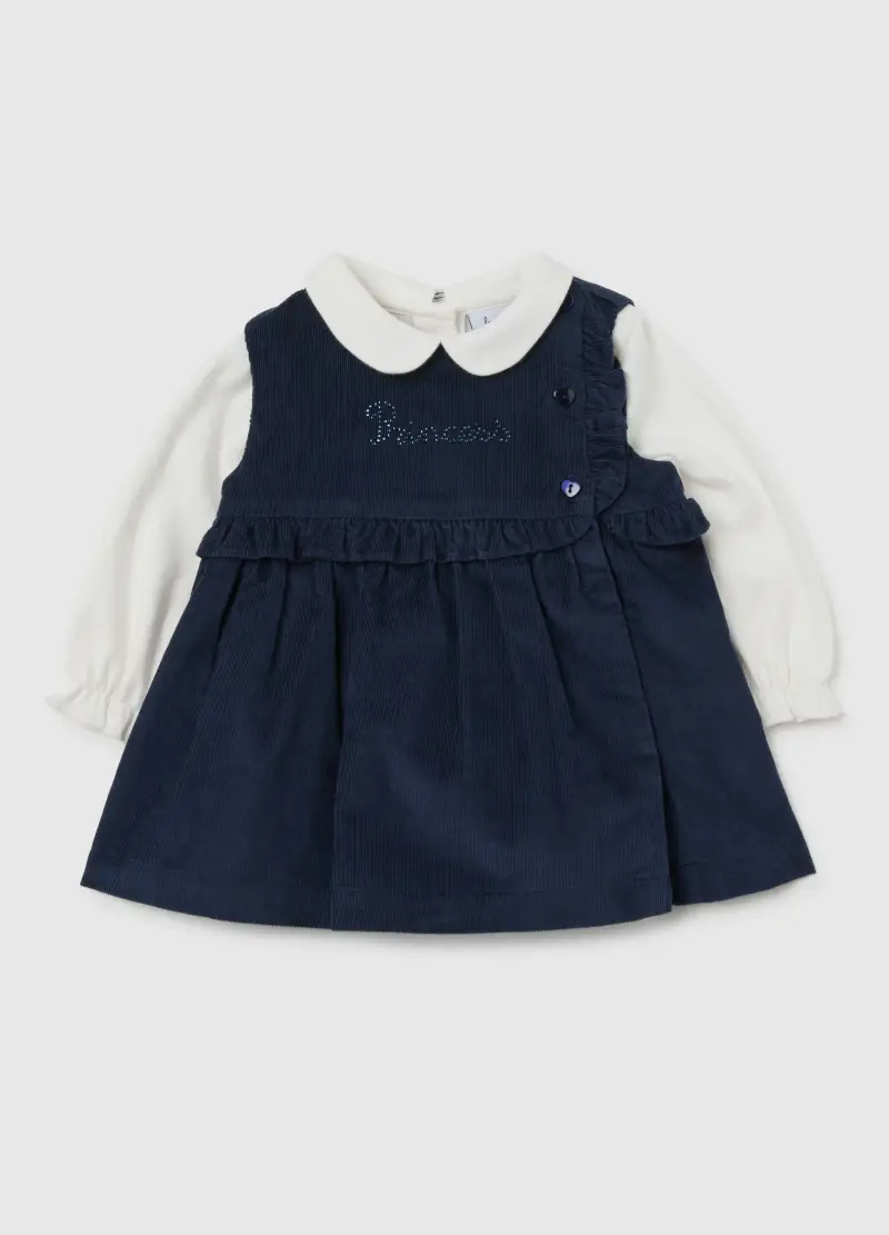 Abito Multicolor Da Neonato In Puro Cotone, Neonata, Multicolor