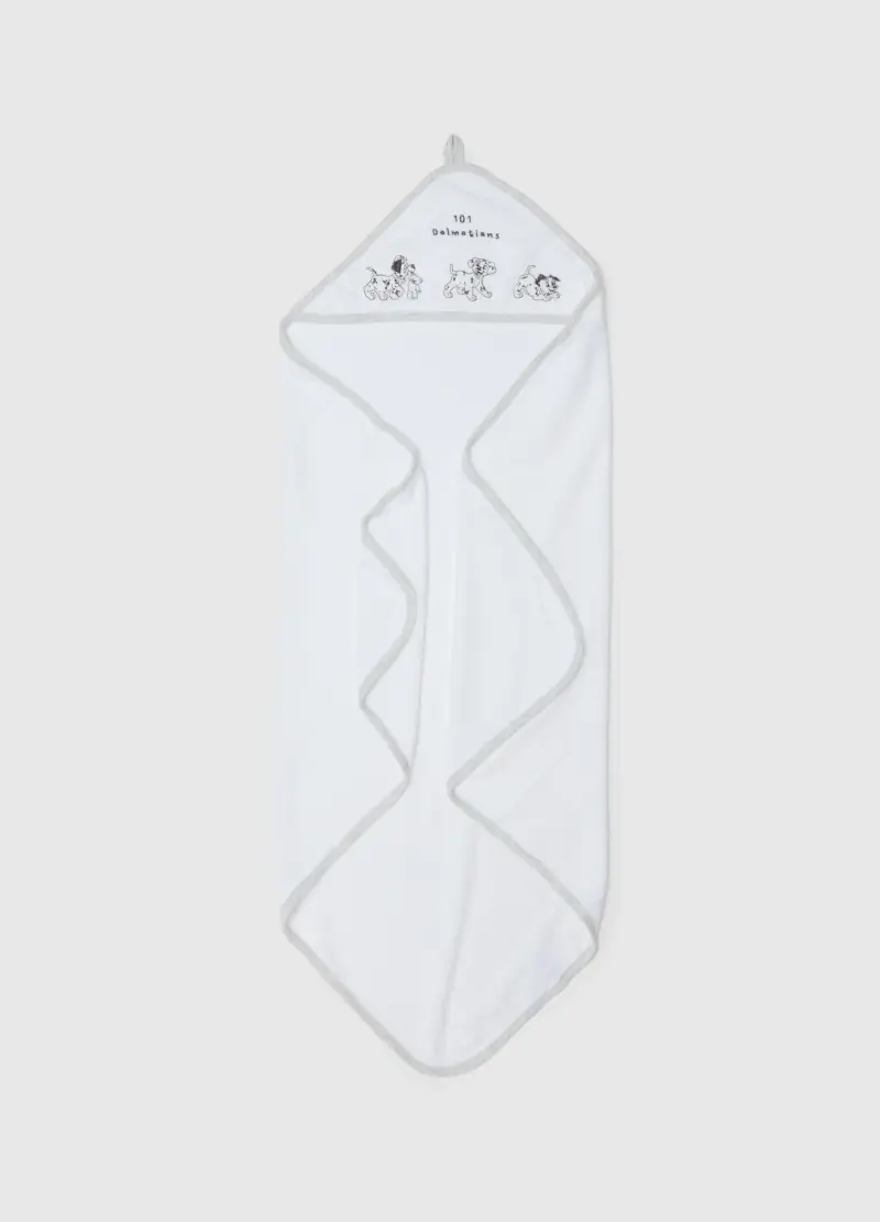 Accappatoio Bianco Da Neonato In Misto Cotone Con Fantasia Disney, Unisex, Bianco miniatura 2