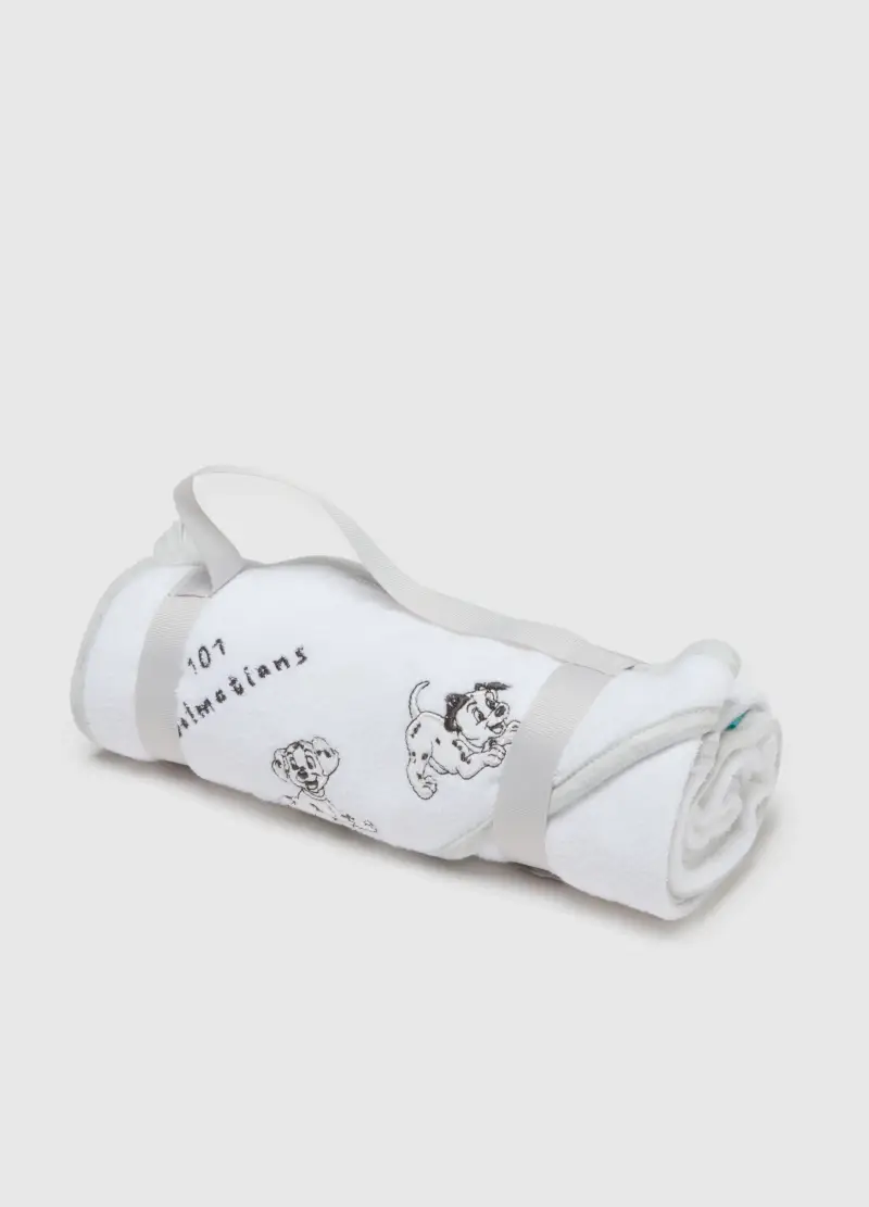 Accappatoio Bianco Da Neonato In Misto Cotone Con Fantasia Disney, Unisex, Bianco miniatura 3