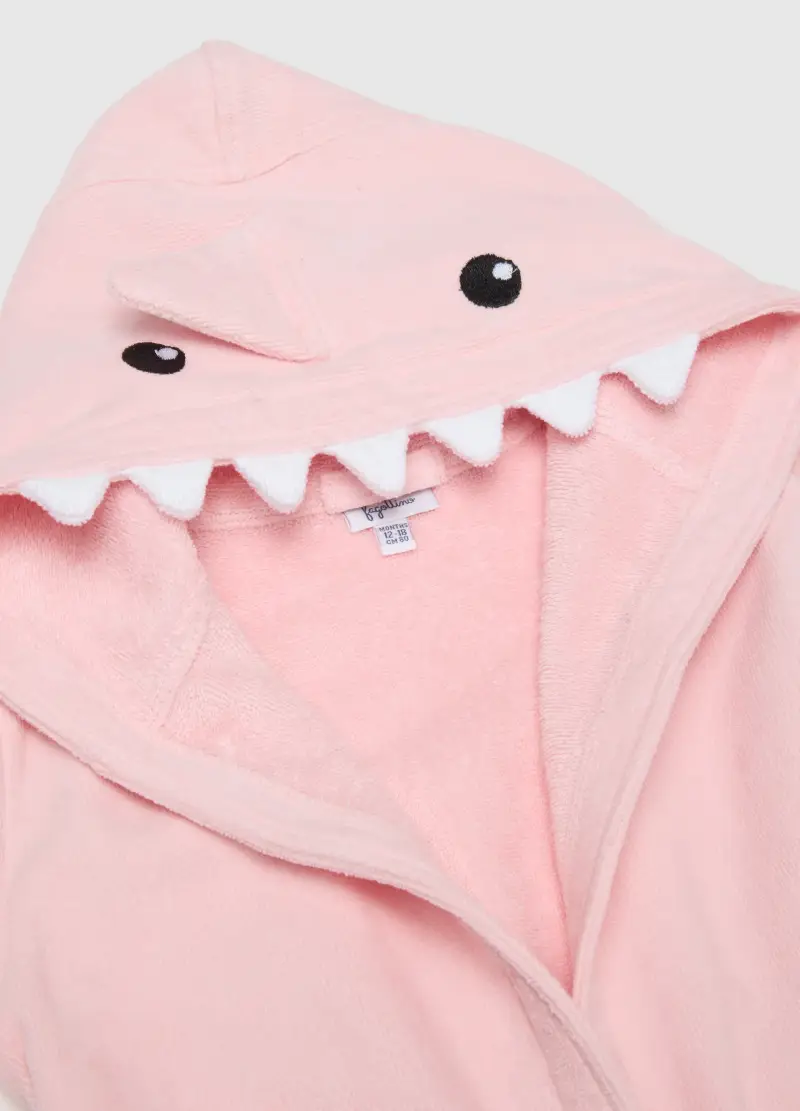 Accappatoio Da Neonata In Puro Cotone Rosa Con Dettagli Applicati, Bambina, Rosa miniatura 3