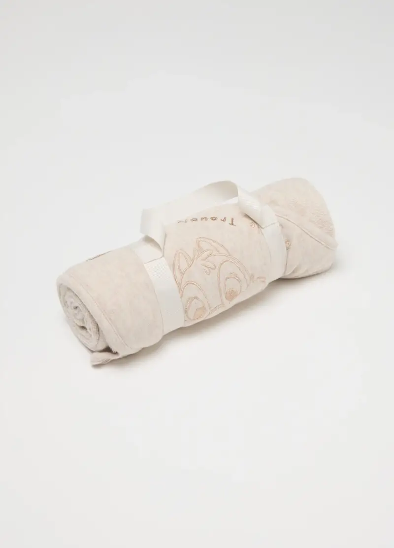 Accappatoio Da Neonato In Misto Cotone Beige, Unisex, Beige miniatura 2