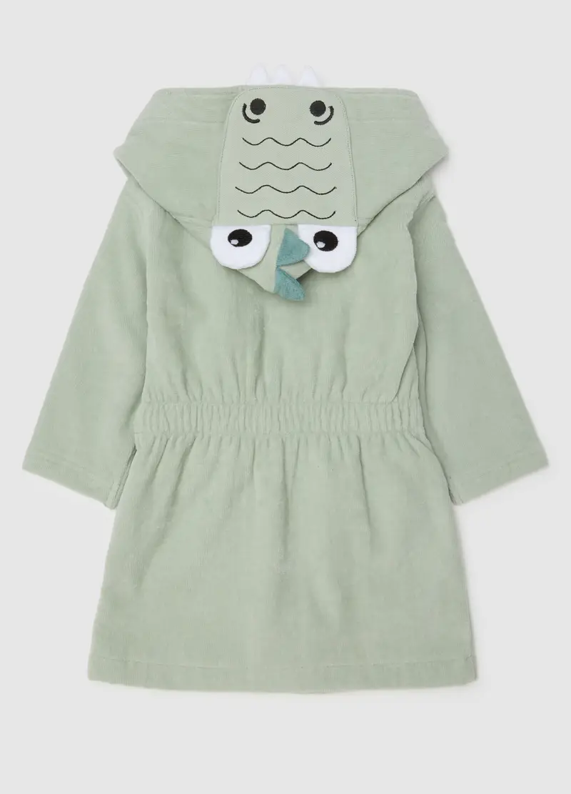 Accappatoio Da Neonato In Puro Cotone Verde, Bambino, Verde miniatura 2