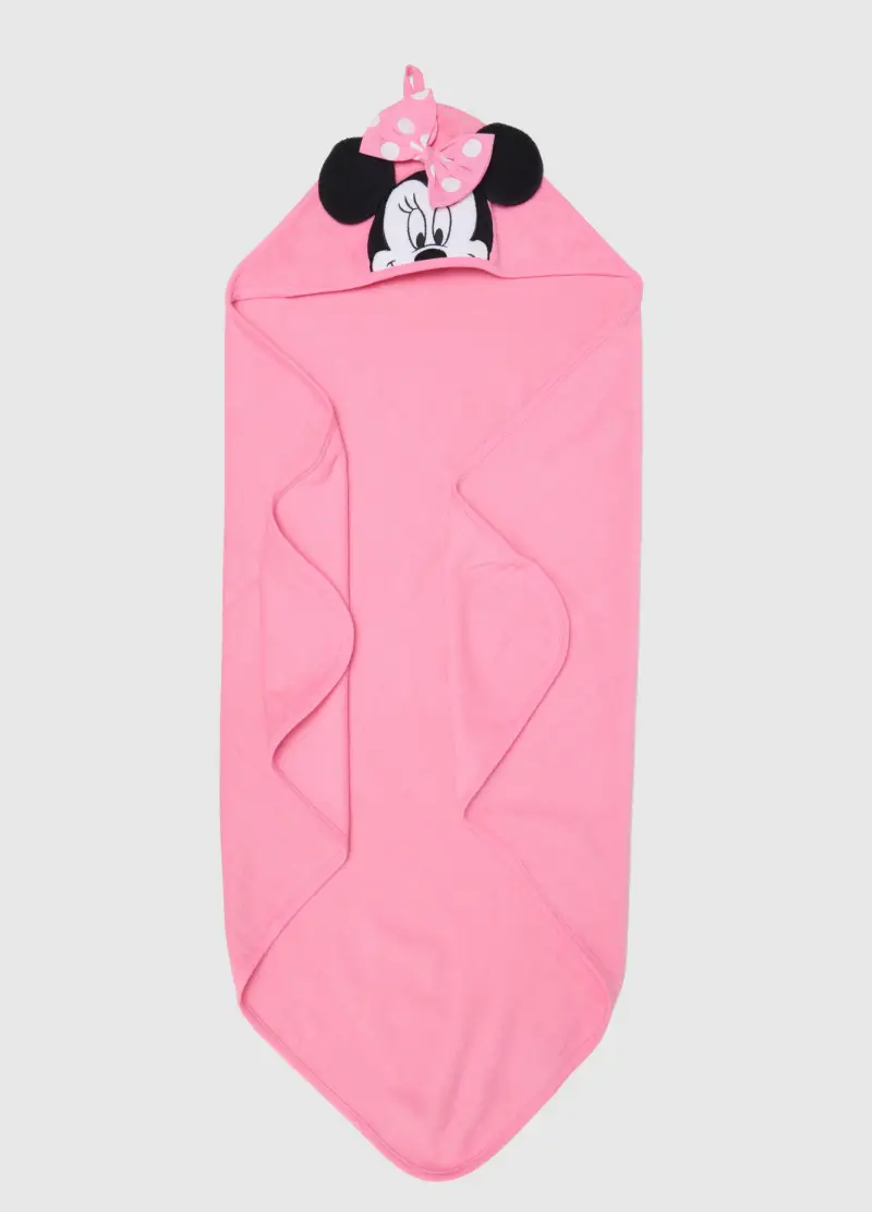 Accappatoio In Misto Cotone Rosa Da Neonata A Forma Di Minnie, Rosa miniatura 2