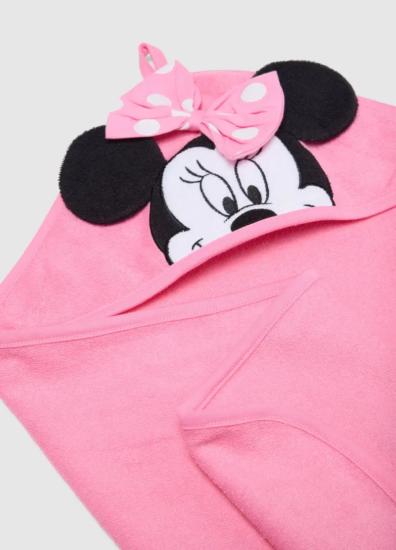 Accappatoio In Misto Cotone Rosa Da Neonata A Forma Di Minnie, Rosa miniatura 3