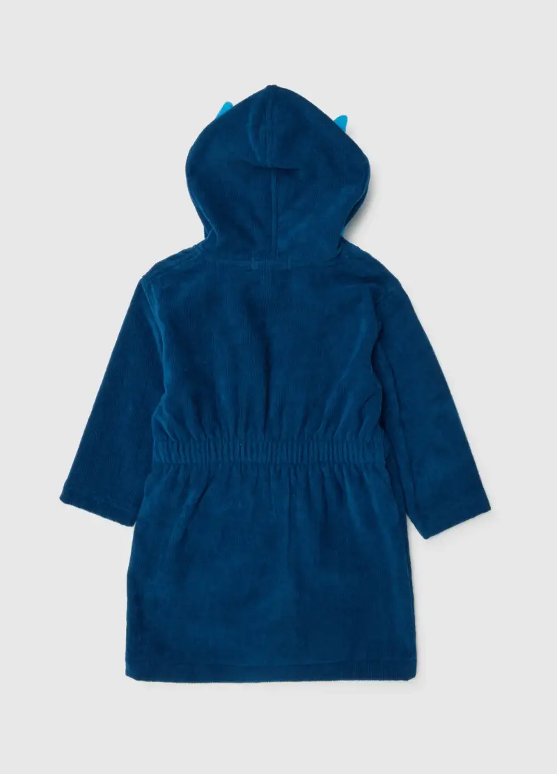 Accappatoio In Puro Cotone Blu Da Neonato Con Motivi Di Supereroe, Bambino, Blu miniatura 2