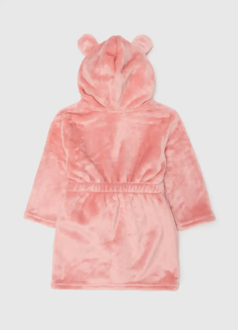 Accappatoio Rosa Con Cappuccio, Bambina, Rosa miniatura 2