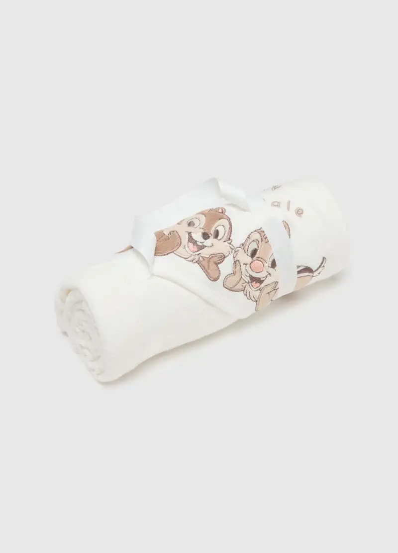 Accappatoio Unisex Per Neonati In Misto Cotone Bianco, Bianco miniatura 2