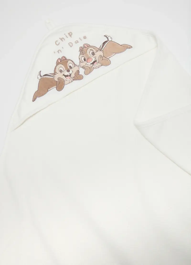 Accappatoio Unisex Per Neonati In Misto Cotone Bianco, Bianco miniatura 3