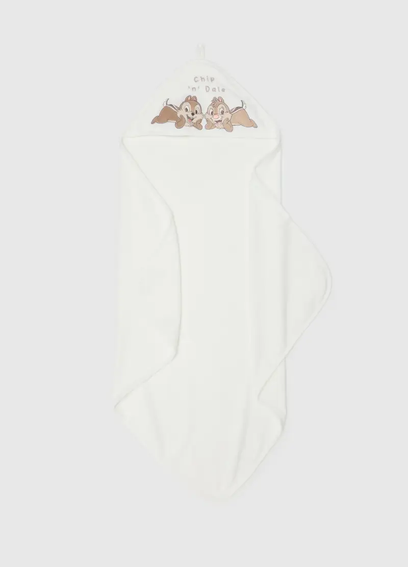 Accappatoio Unisex Per Neonati In Misto Cotone Bianco, Bianco