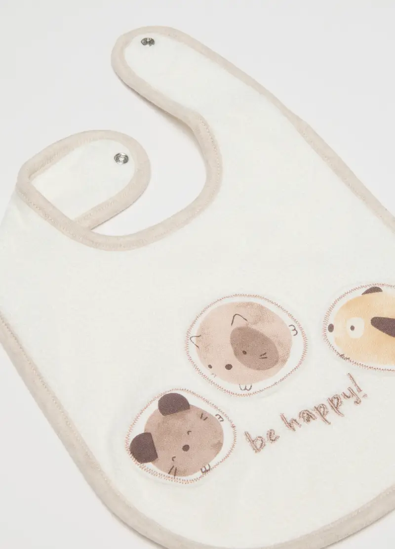 Bavaglino Da Neonato In Puro Cotone Multicolor, Unisex, Multicolor miniatura 2