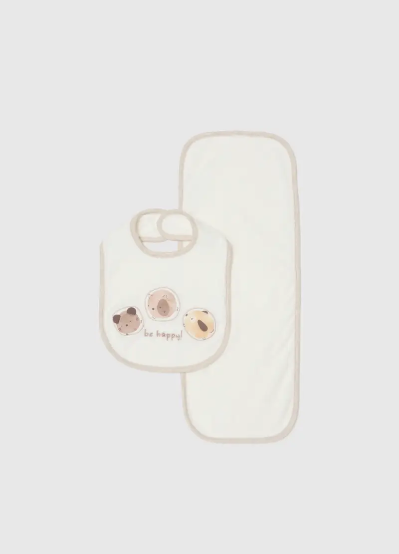 Bavaglino Da Neonato In Puro Cotone Multicolor, Unisex, Multicolor