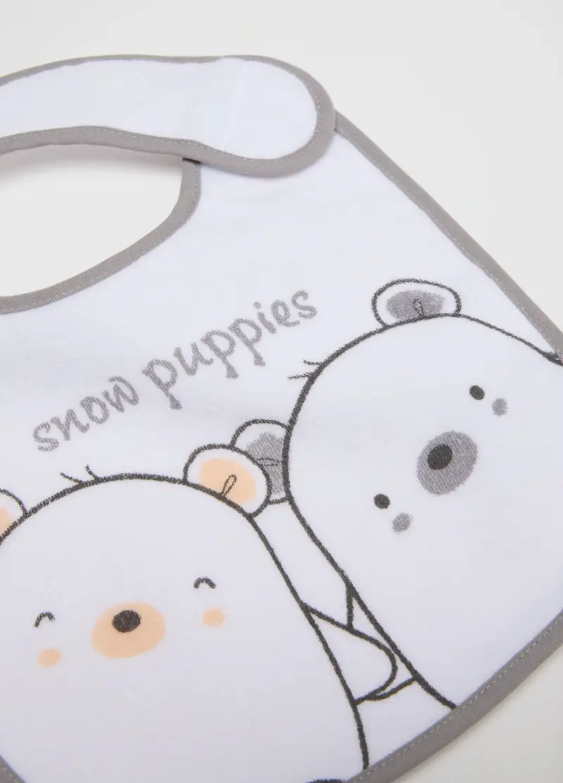 Bavetta Multicolor In Misto Cotone, Unisex, Bianco, .U miniatura 3