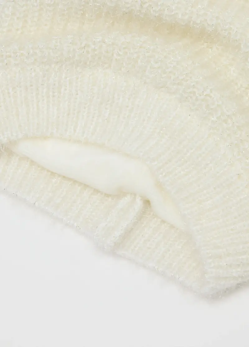 Berretto Da Bimba Bianco Con Pon Pon, Bambina, Bianco miniatura 2