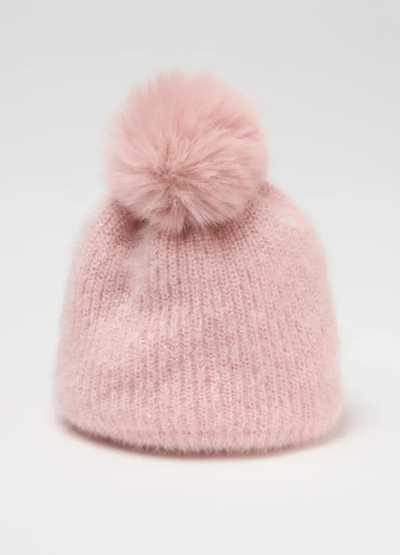 Berretto Da Bimba Rosa Con Pon Pon, Bambina, Rosa miniatura 3