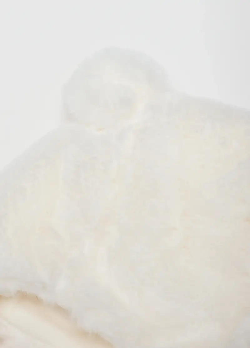 Berretto Da Neonato Rosa Con Orecchie, Neonata, Bianco miniatura 3