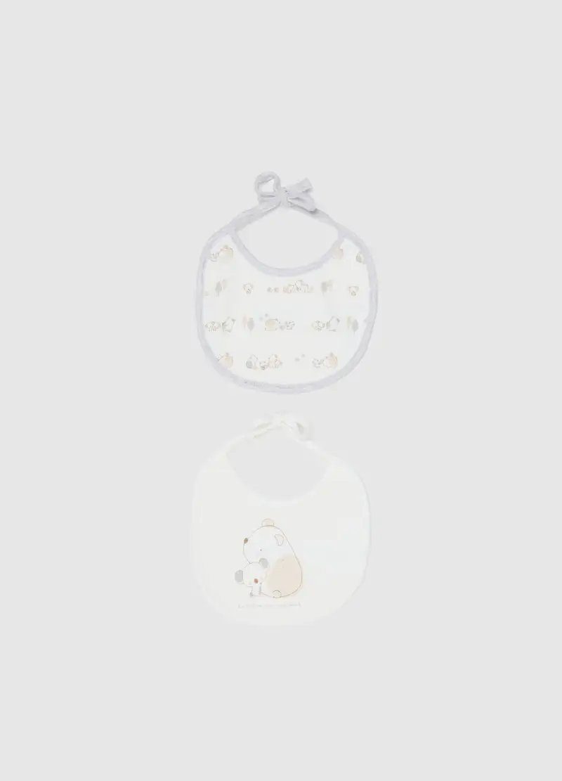 FAGOTTINO, Bipack Bavaglini Da Bambino In Puro Cotone Bianco, Neonato, Bianco, Taglia: T.U.