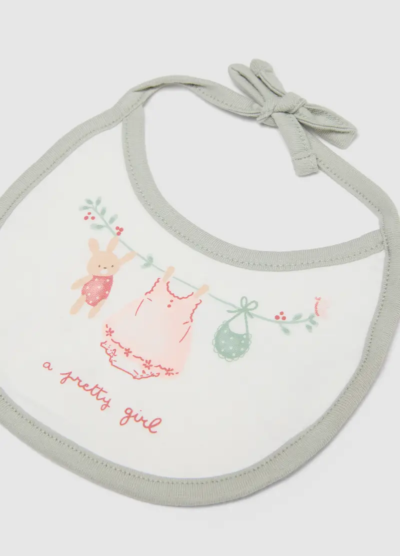 Bipack Bavaglini In Puro Cotone Multicolor Da Neonata Con Ricami, Multicolor, U miniatura 2