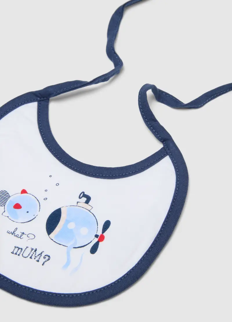 Bipack Bavaglini In Puro Cotone Multicolor Da Neonato Con Ricami, Unisex, Multicolor, U miniatura 2