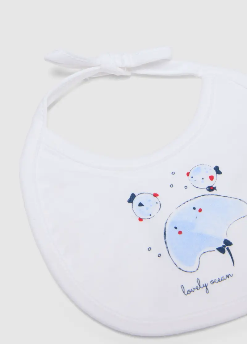 Bipack Bavaglini In Puro Cotone Multicolor Da Neonato Con Ricami, Unisex, Multicolor, U miniatura 3