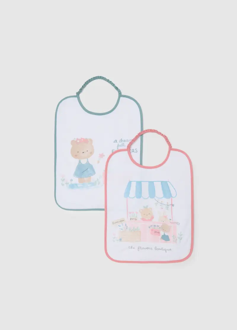 Bipack Bavette Da Neonata In Misto Cotone Multicolor, Multicolor, .U