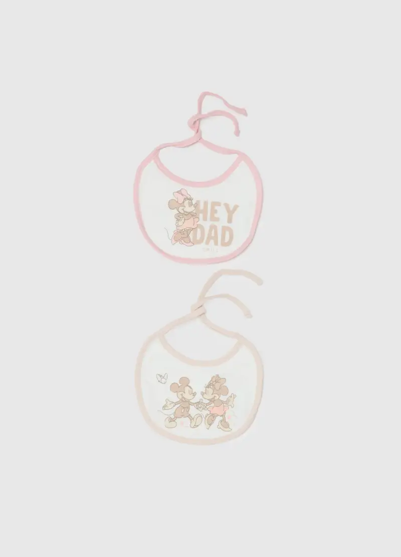 Bipack Bavette Da Neonata In Puro Cotone Multicolor Con Stampa Disney, Multicolor, .U