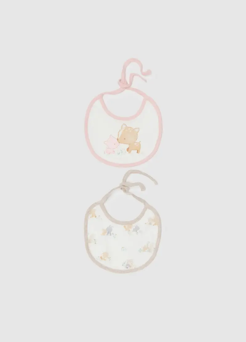 Bipack Bavette Da Neonata In Puro Cotone Multicolor, Multicolor, .U