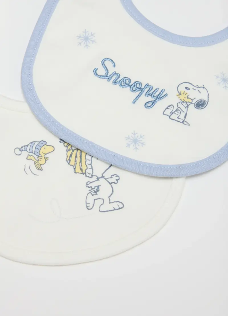 Bipack Bavette Da Neonato In Puro Cotone Multicolor Di Snoopy, Unisex, Multicolor, .U miniatura 3