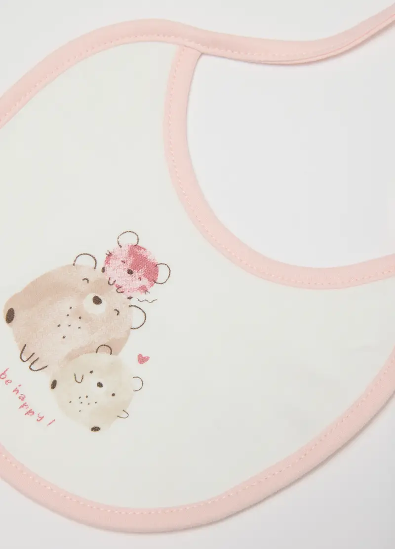 Bipack Bavette Da Neonato In Puro Cotone Multicolor, Multicolor, U miniatura 2