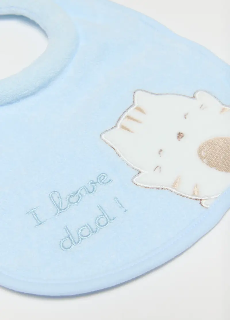 Bipack Bavette In Puro Cotone Azzurre Regular Fit Per Neonati, Neonato, Azzurro, .U miniatura 2