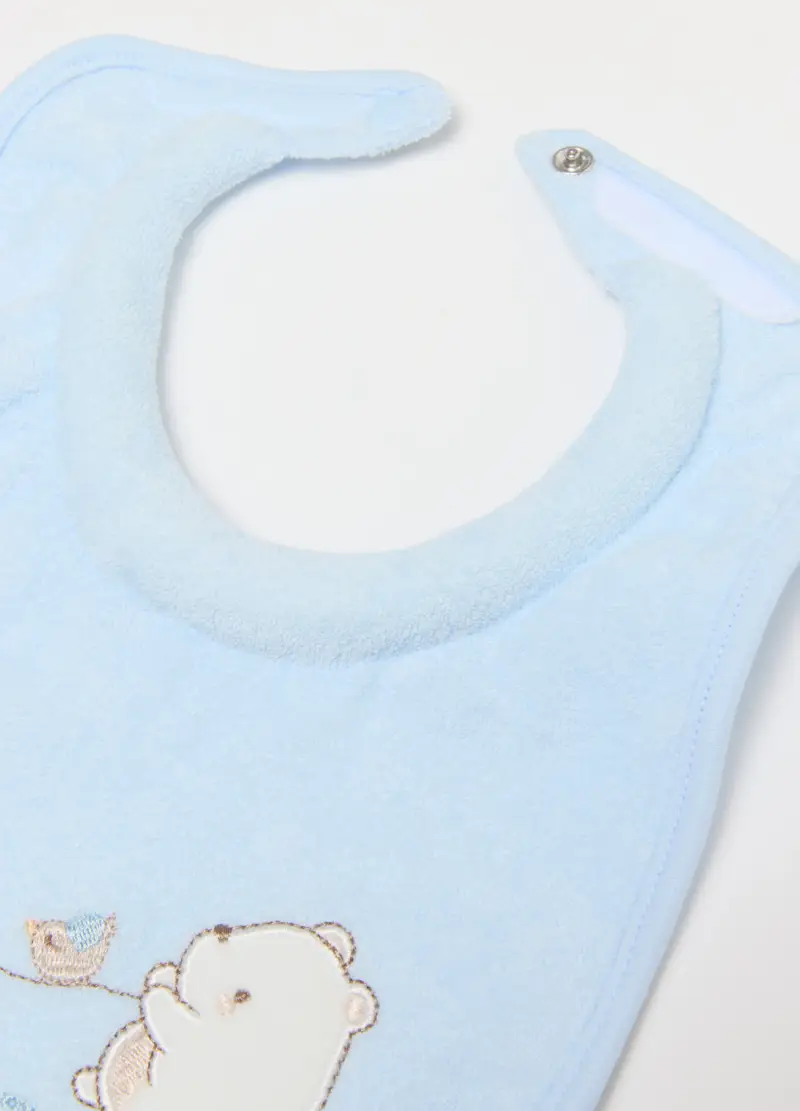 Bipack Bavette In Puro Cotone Azzurre Regular Fit Per Neonati, Neonato, Azzurro, .U miniatura 3