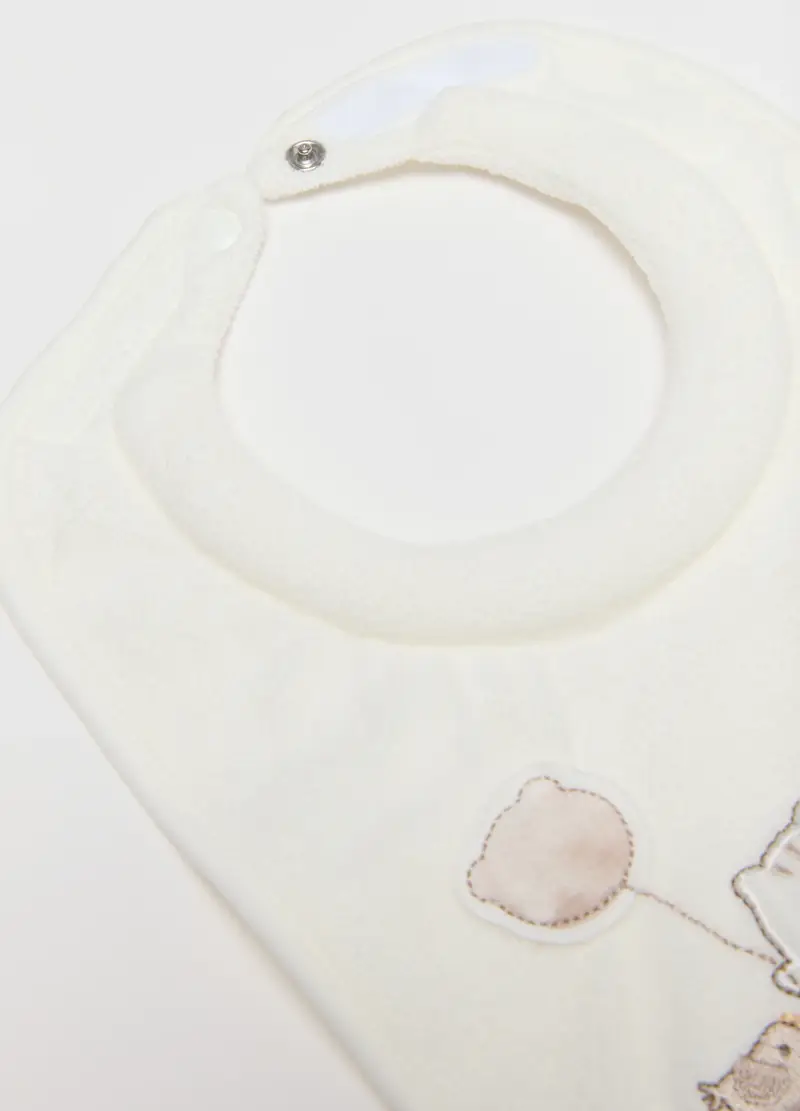 Bipack Bavette In Puro Cotone Bianco Regular Fit Per Neonati, Neonato, Bianco, .U miniatura 3