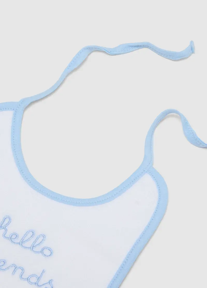 Bipack Bavette In Puro Cotone Multicolor Da Neonato Con Ricami, Multicolor, U miniatura 2