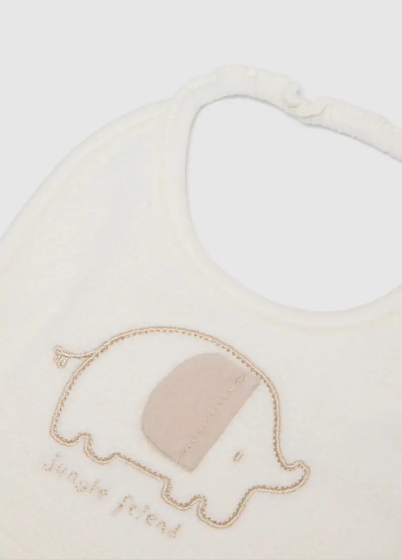 Bipack Bavette In Puro Cotone Multicolor Per Neonati Con Ricami, Unisex, Multicolor, U miniatura 2